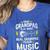 Some Grandpas Play Bingo Real Grandpas Teach Music Teacher Women's Heather T-Shirt Heather True Royal