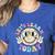 Groovy Retro Lets Learn Today Teacher Student Back To School Women's Heather T-Shirt Heather True Royal Groovy Retro Lets Learn Today Teacher Student Back To School Women's Heather T-Shirt Heather True Royal