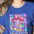 Groovy Teacher Cute Coquette Bow Flower Retro Back To School Women's Heather T-Shirt Heather True Royal Groovy Teacher Cute Coquette Bow Flower Retro Back To School Women's Heather T-Shirt Heather True Royal