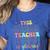 Groovy This Teacher Is Glowing Hello Summer End Of School Women's Heather T-Shirt Heather True Royal