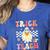 Groovy Teacher Halloween Retro Trick Or Teach Floral Ghost Women's Heather T-Shirt Heather True Royal Groovy Teacher Halloween Retro Trick Or Teach Floral Ghost Women's Heather T-Shirt Heather True Royal