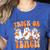 Groovy Teacher Halloween Trick Or Teach Ghost Men Women Kids Women's Heather T-Shirt Heather True Royal