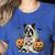 Halloween Boston Terrier Ghost Women's Heather T-Shirt Heather True Royal