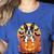 Halloween Retro Boston Terrier Women's Heather T-Shirt Heather True Royal