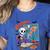 Halloween Skeleton Geography Teacher Pumpkin Bats Classroom Women's Heather T-Shirt Heather True Royal Halloween Skeleton Geography Teacher Pumpkin Bats Classroom Women's Heather T-Shirt Heather True Royal
