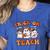 Halloween Teacher Ghosts Trick Or Teach Retro Costume Women Women's Heather T-Shirt Heather True Royal