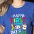 Happy First Day Of School Teacher Back To School Student Women's Heather T-Shirt Heather True Royal Happy First Day Of School Teacher Back To School Student Women's Heather T-Shirt Heather True Royal