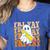 Happy Fri-Yay Friday Lovers Groovy Teacher Life Halloween Women's Heather T-Shirt Heather True Royal