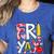 Happy Fri-Yay Teacher Back To School Friday Lovers Women's Heather T-Shirt Heather True Royal
