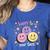 Happy To See Your Face Smile Face Teacher Back To School Women's Heather T-Shirt Heather True Royal Happy To See Your Face Smile Face Teacher Back To School Women's Heather T-Shirt Heather True Royal