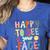 Happy To See Your Face Teacher Retro Back To School Women's Heather T-Shirt Heather True Royal Happy To See Your Face Teacher Retro Back To School Women's Heather T-Shirt Heather True Royal