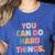 You Can Do Hard Things Teacher For Men Women Girls Kids Women's Heather T-Shirt Heather True Royal