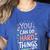 You Can Do Hard Things Test Day Teacher Kids Women's Heather T-Shirt Heather True Royal You Can Do Hard Things Test Day Teacher Kids Women's Heather T-Shirt Heather True Royal
