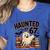 Haunted By 67 Teacher Ghost Pumpkin Halloween Costum Women's Heather T-Shirt Heather True Royal Haunted By 67 Teacher Ghost Pumpkin Halloween Costum Women's Heather T-Shirt Heather True Royal