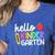 Hello Kindergarten Team Kinder Back To School Teacher Kids Women's Heather T-Shirt Heather True Royal