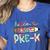 Hello Pre-K Pencil Teacher Student Tie Dye Women's Heather T-Shirt Heather True Royal