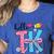 Hello TK Transitional Kindergarten Back To School Teacher Women's Heather T-Shirt Heather True Royal