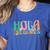 Hola Estudiantes Maestra Back To School Spanish Teacher Women's Heather T-Shirt Heather True Royal
