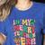 In My Holly Xmas Jolly Teacher Era Teacher Vibes Christmas Women's Heather T-Shirt Heather True Royal