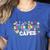 Hot All Superheroes Wear Capes Cute Teacher End Of School Women's Heather T-Shirt Heather True Royal