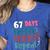Humor Meme 67 Days Of School Coffee Lover Educator Teacher Women's Heather T-Shirt Heather True Royal Humor Meme 67 Days Of School Coffee Lover Educator Teacher Women's Heather T-Shirt Heather True Royal