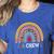 IA Crew Instructional Assistant Rainbow Teachers Aide Women's Heather T-Shirt Heather True Royal IA Crew Instructional Assistant Rainbow Teachers Aide Women's Heather T-Shirt Heather True Royal