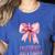 I'm Literally Just a Teacher Pencil Coquette Bow School Women's Heather T-Shirt Heather True Royal I'm Literally Just a Teacher Pencil Coquette Bow School Women's Heather T-Shirt Heather True Royal