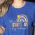 It's A Beautiful Day To Learn Cute Rainbow Boho Teacher Women's Heather T-Shirt Heather True Royal