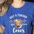 Just A Teacher Who Loves Cows Shirt Cute Highland Cow Women's Heather T-Shirt Heather True Royal