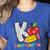 K Is For Kindergarten Teacher Pencil Apple Back To School Women's Heather T-Shirt Heather True Royal K Is For Kindergarten Teacher Pencil Apple Back To School Women's Heather T-Shirt Heather True Royal