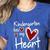 Kindergarten Has My Heart Buffalo Print Teacher Valentine Women's Heather T-Shirt Heather True Royal Kindergarten Has My Heart Buffalo Print Teacher Valentine Women's Heather T-Shirt Heather True Royal