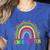 Kindergarten Rainbow Girls Boys Teacher First Day Of School Women's Heather T-Shirt Heather True Royal