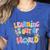 Learning Is Out Of This World Solar System Science Teacher Women's Heather T-Shirt Heather True Royal Learning Is Out Of This World Solar System Science Teacher Women's Heather T-Shirt Heather True Royal