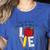 Let All That You Do Be Done In Love Christian Teacher Women's Heather T-Shirt Heather True Royal Let All That You Do Be Done In Love Christian Teacher Women's Heather T-Shirt Heather True Royal