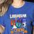 Librarian Boo Crew Teacher Student Halloween Costume Women's Heather T-Shirt Heather True Royal Librarian Boo Crew Teacher Student Halloween Costume Women's Heather T-Shirt Heather True Royal