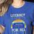 Literacy For All Visually Impaired Braille Teacher The Blind Women's Heather T-Shirt Heather True Royal Literacy For All Visually Impaired Braille Teacher The Blind Women's Heather T-Shirt Heather True Royal