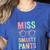 Little MISS SMARTY PANTS School Grad Teacher Last Day Women's Heather T-Shirt Heather True Royal