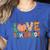 Love 5th Grade Thanksgiving Colorful Fall Leaves Teacher Women's Heather T-Shirt Heather True Royal