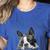 Love Is Boston Terrier Bostie Women's Heather T-Shirt Heather True Royal