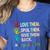 Love Daycare Provider Childcare Teacher Tie Dye Women's Heather T-Shirt Heather True Royal Love Daycare Provider Childcare Teacher Tie Dye Women's Heather T-Shirt Heather True Royal