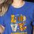 LOVE Kindergarten Pumpkin Teacher Student Halloween Costume Women's Heather T-Shirt Heather True Royal