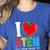 I Love STEM Student Teacher 1st Day Of School Back To School Women's Heather T-Shirt Heather True Royal I Love STEM Student Teacher 1st Day Of School Back To School Women's Heather T-Shirt Heather True Royal