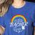 Luckiest Teacher Ever Rainbow- St Patricks Day Teacher Women's Heather T-Shirt Heather True Royal Luckiest Teacher Ever Rainbow- St Patricks Day Teacher Women's Heather T-Shirt Heather True Royal