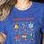 Merry Syllables Teacher Christmas Educational Kids Women's Heather T-Shirt Heather True Royal Merry Syllables Teacher Christmas Educational Kids Women's Heather T-Shirt Heather True Royal