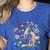 Microscope Flower Butterfly Biology Science Teacher Student Women's Heather T-Shirt Heather True Royal