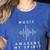 Music Awakens My Spirit Inspiring Musician Teacher Quote Women's Heather T-Shirt Heather True Royal