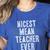 Nicest Mean Teacher Ever Teacher For Men Women Women's Heather T-Shirt Heather True Royal Nicest Mean Teacher Ever Teacher For Men Women Women's Heather T-Shirt Heather True Royal