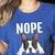 Nope Boston Terrier Puppy Dog Bostie Lover Men Women Girls Kids Women's Heather T-Shirt Heather True Royal