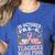 In October Pre-K Teachers Wear Pink Ribbon Breast Cancer Women's Heather T-Shirt Heather True Royal