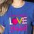 In October We Wear Pink Love Teacher Breast Cancer Awareness Women's Heather T-Shirt Heather True Royal